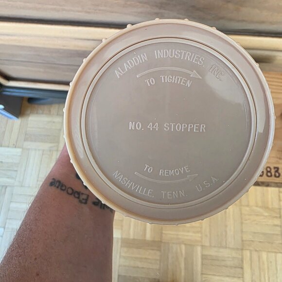 Vintage Aladdin Plaid Wide-Mouth Vacuum Thermos - - Picture 5 of 9